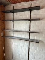 Verstelbare metalen wandplanken industrieel rek., Enlèvement, Comme neuf