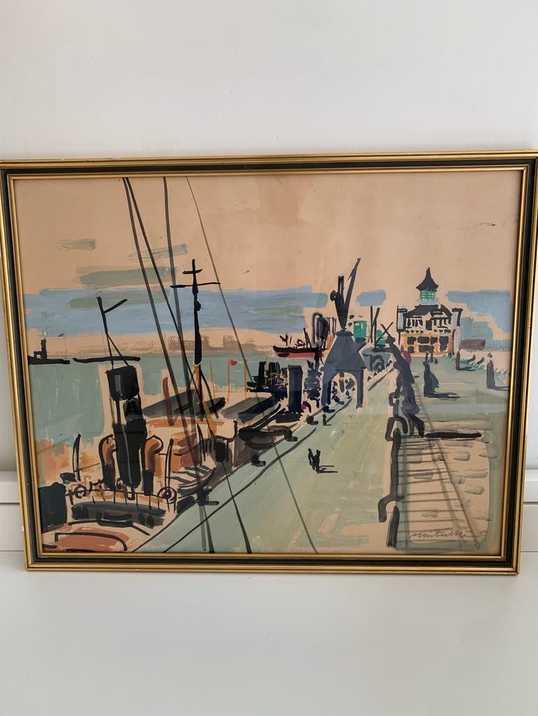 Philippe Mitschké peintre français(1931-2012), Antiek en Kunst, Kunst | Schilderijen | Klassiek, Ophalen of Verzenden