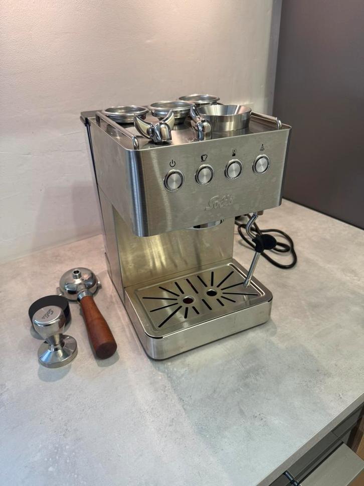 Solis koffiemachine + accesoires, Elektronische apparatuur, Koffiezetapparaten, Gebruikt, Gemalen koffie, Espresso apparaat, 1 kopje