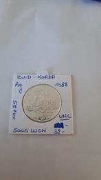 Zuid korea 5000 won 1988 AG  UNCgeres mika, Ophalen of Verzenden