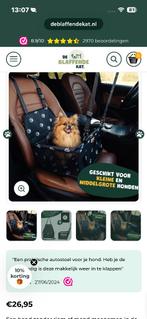 Honden autostoel (quasi nieuw), Dieren en Toebehoren, Ophalen, Zo goed als nieuw