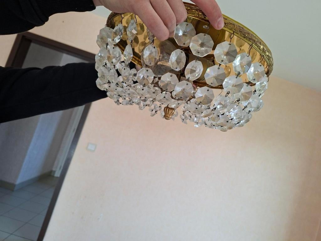 plafonnier en cristal, Enlèvement, Utilisé