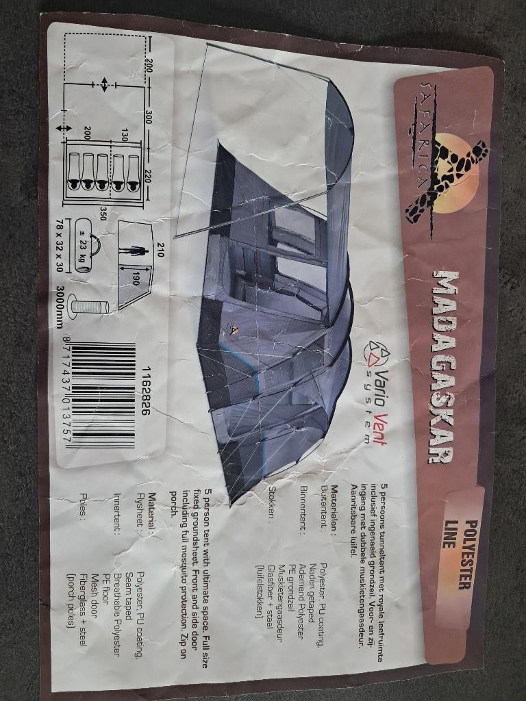 Mooie tent, Caravanes & Camping, Tentes, Enlèvement, Comme neuf, Jusqu'à 5