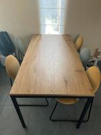 Eettafel 4-6 personen met metalen poten, Huis en Inrichting, Tafels | Eettafels, Gebruikt, Scandi, 50 tot 100 cm, 150 tot 200 cm