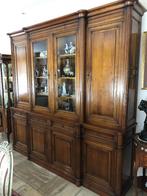 Massief kerselaar bibliotheekkast Tricoire Chantilly, Huis en Inrichting, Ophalen, Gebruikt, Met deur(en), 200 cm of meer