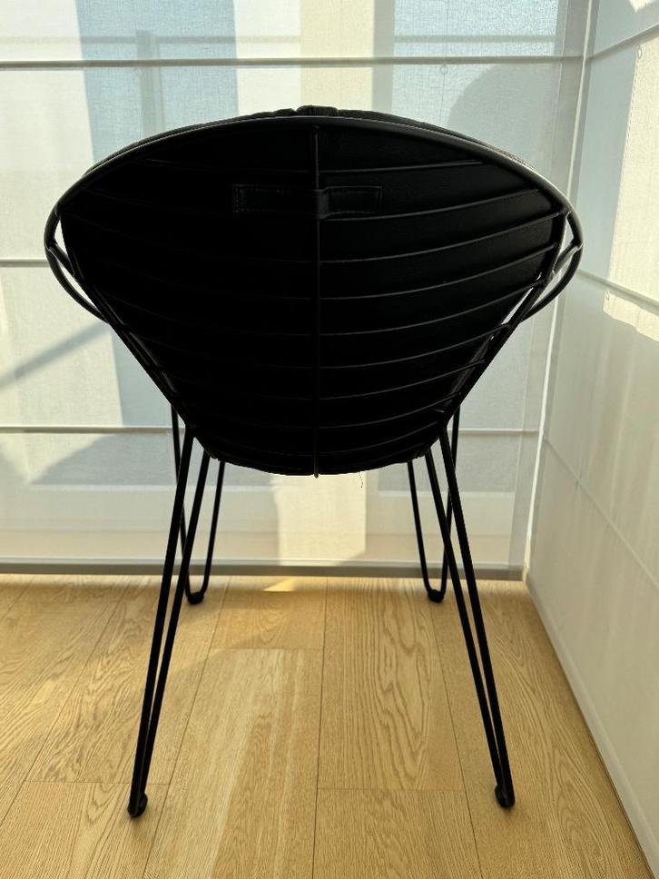 Joli Wire Chairs – Noir – Set 6 avec Coussins, Maison & Meubles, Chaises, Comme neuf, Cinq, Six Chaises ou plus, Cuir, Métal, Noir