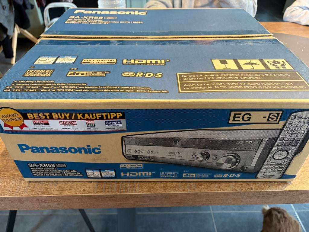 Panasonic SA-XR58 AV receiver + Bose Acoustimass cube speake, Nieuw, 60 tot 120 watt, Ophalen, Overige merken