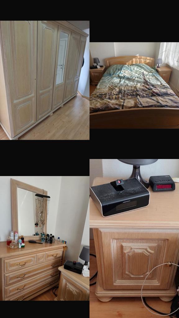 Slaapkamer set, Huis en Inrichting, Slaapkamer | Complete slaapkamers, Ophalen, Gebruikt, Tweepersoons, Hout