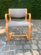 6 Magnus Olesen stoelen van grijze stof en hout, Huis en Inrichting, Stoelen, Ophalen, Gebruikt, Grijs, Vijf, Zes of meer stoelen