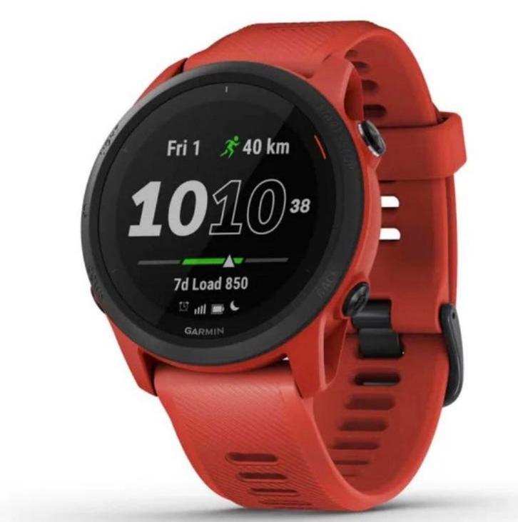 Garmin Forerunner 745 (music), Handtassen en Accessoires, Sporthorloges, Zo goed als nieuw, Rood, Conditie, Ophalen of Verzenden