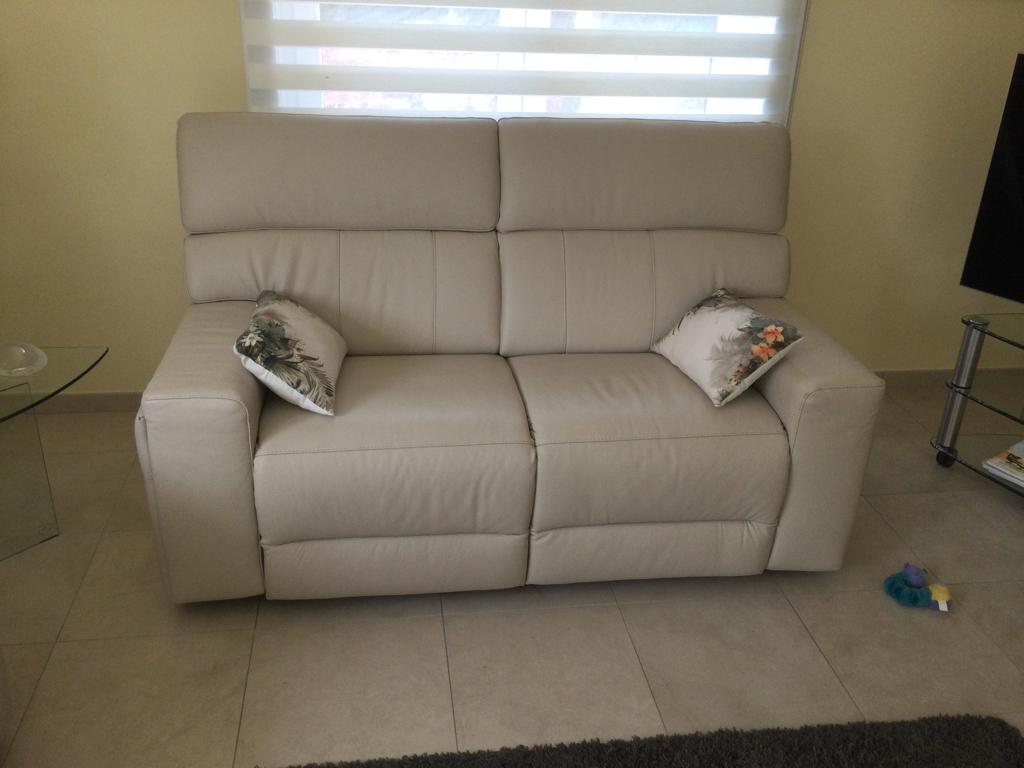 Canapé 2 places plein cuir, Ophalen, Tweepersoons, Zo goed als nieuw, Rechte bank