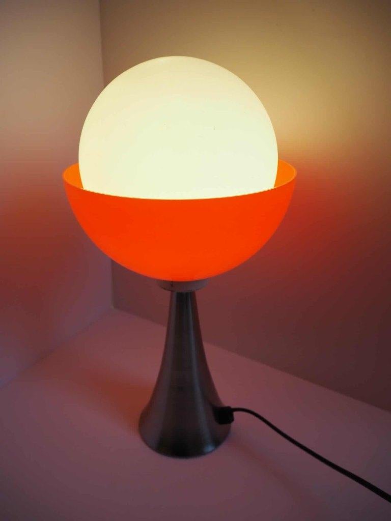 Vintage oranje UFO lampje uit de Space Age, 1970s, Ophalen of Verzenden