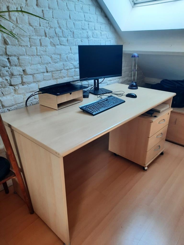 bureau + ladeblok + boekenkast, Huis en Inrichting, Ophalen