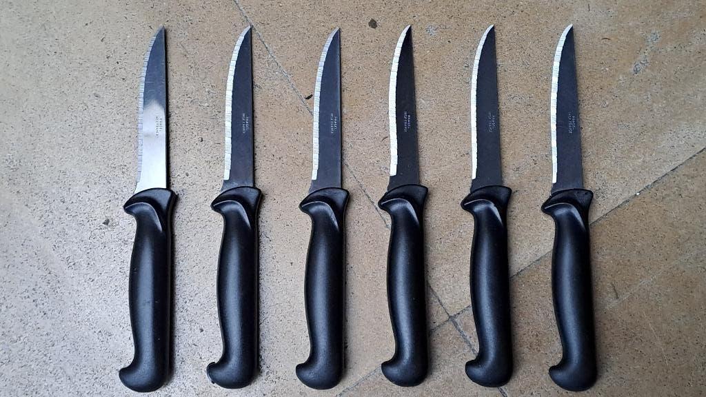 6 steak messen, Ophalen