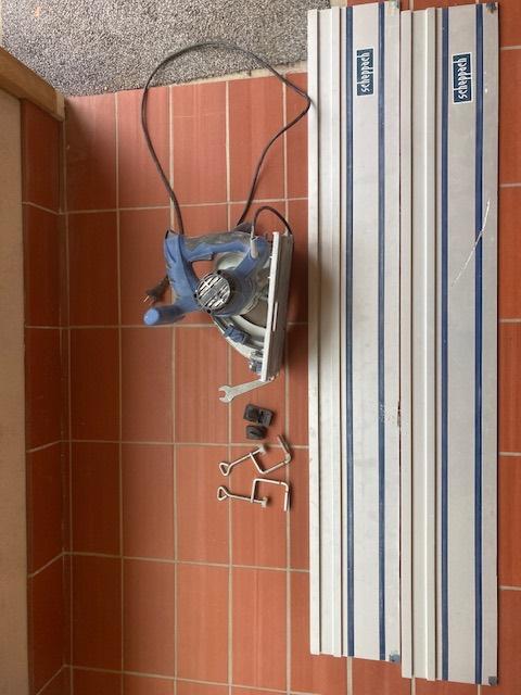 invulzaag Scheppach cs 55, Doe-het-zelf en Bouw, Gereedschap | Zaagmachines, Ophalen, Gebruikt, Cirkelzaag, Scheppach