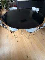 Ronde eettafel - Eamesstyle Wire Legs, Huis en Inrichting, Ophalen, Rond, Zo goed als nieuw, Vijf personen of meer