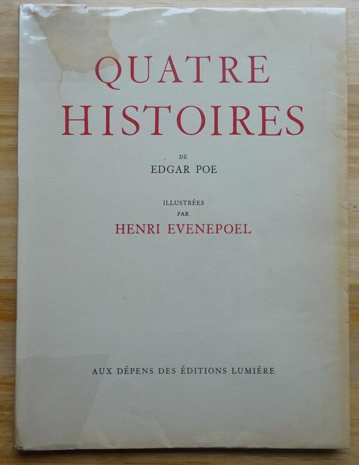 Quatre histoires de Edgar Poe, ill. Henri Evenepoel, 1944, Boeken, Kunst en Cultuur | Beeldend, Gelezen, Schilder- en Tekenkunst