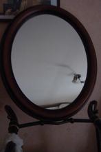 spiegel: ovaal met kerselare kader, Antiek en Kunst, Ophalen, Ovaal, Minder dan 50 cm, Minder dan 100 cm