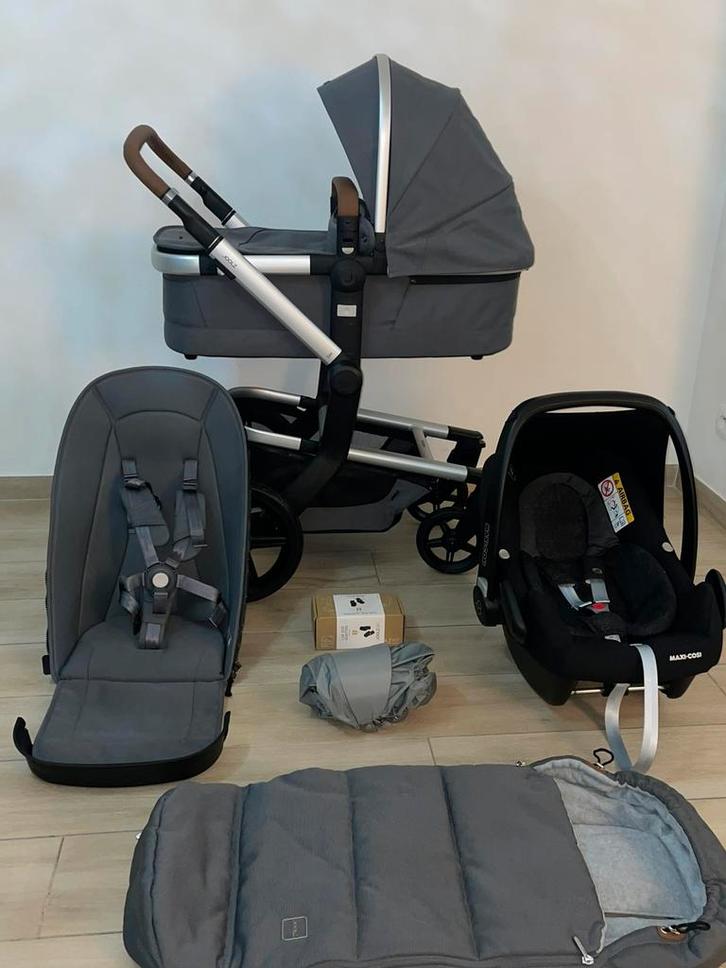 Joolz Day+ Gorgeous Grey Kinderwagen 3-in-1  Compleet Set, Kinderen en Baby's, Buggy's, Zo goed als nieuw, Maxi-Cosi, Regenhoes