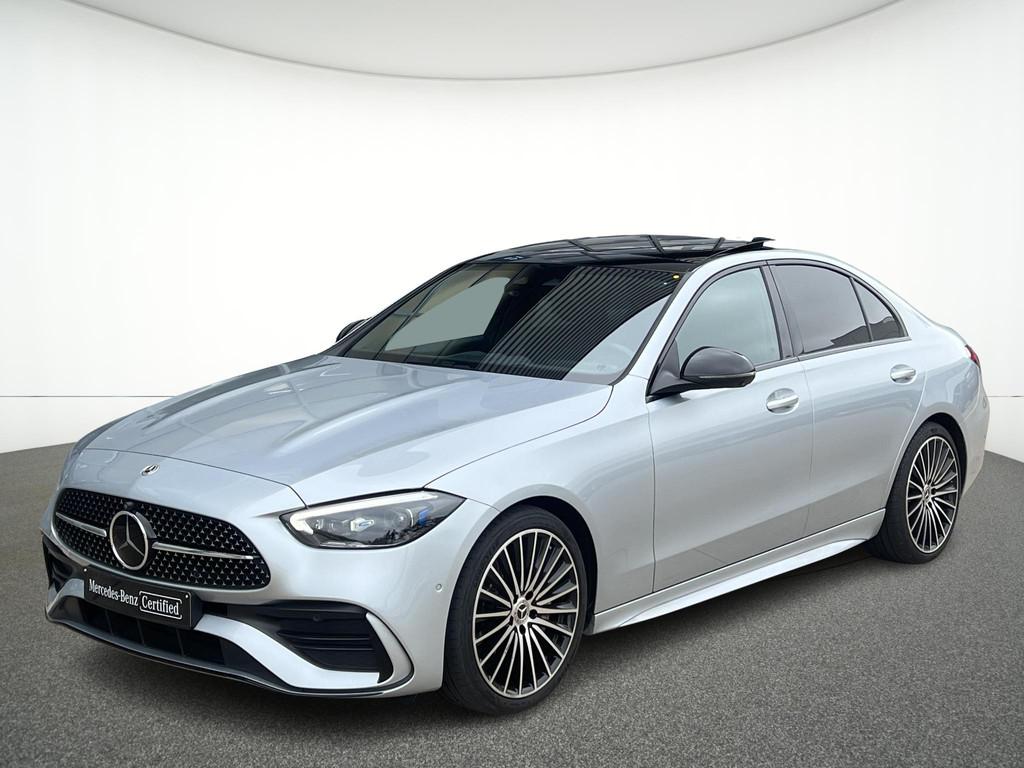 Mercedes-Benz C-Klasse 180 AMG Line (automatique), Argent ou Gris, 1496 cm³, Noir, Automatique