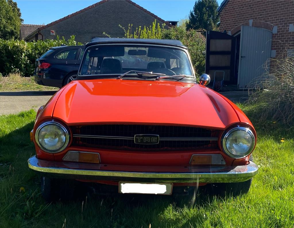 Triumph Tr6, Auto's, Zwart, Overige kleuren, Cabriolet, Overige bekleding