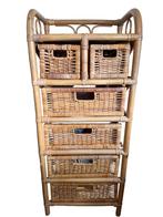 Rotan bamboo kast/rekje, 25 à 50 cm, Bamboo rotan, 5 tiroirs ou plus, Comme neuf