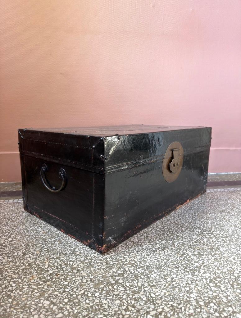 Antieke Chinese Zwarte Kist – Vintage Opbergkist, Ophalen, Gebruikt, 50 tot 100 cm, Minder dan 50 cm
