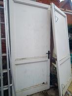 DUBBELE DRAAIDEUR MET KADER, Ophalen, Gebruikt, Buitendeur, Hout