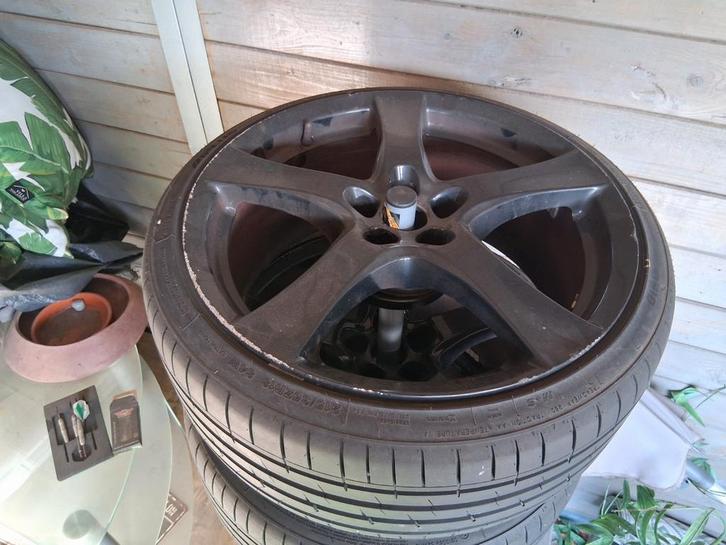 Jantes en aluminium Borbet avec pneus 5x100, Autos : Pièces & Accessoires, Pneus & Jantes, Pneu(s), Enlèvement