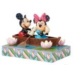 Jim shore mickey en minnie in a rowboat (light up), Verzamelen, Disney, Ophalen, Mickey Mouse, Nieuw, Beeldje of Figuurtje
