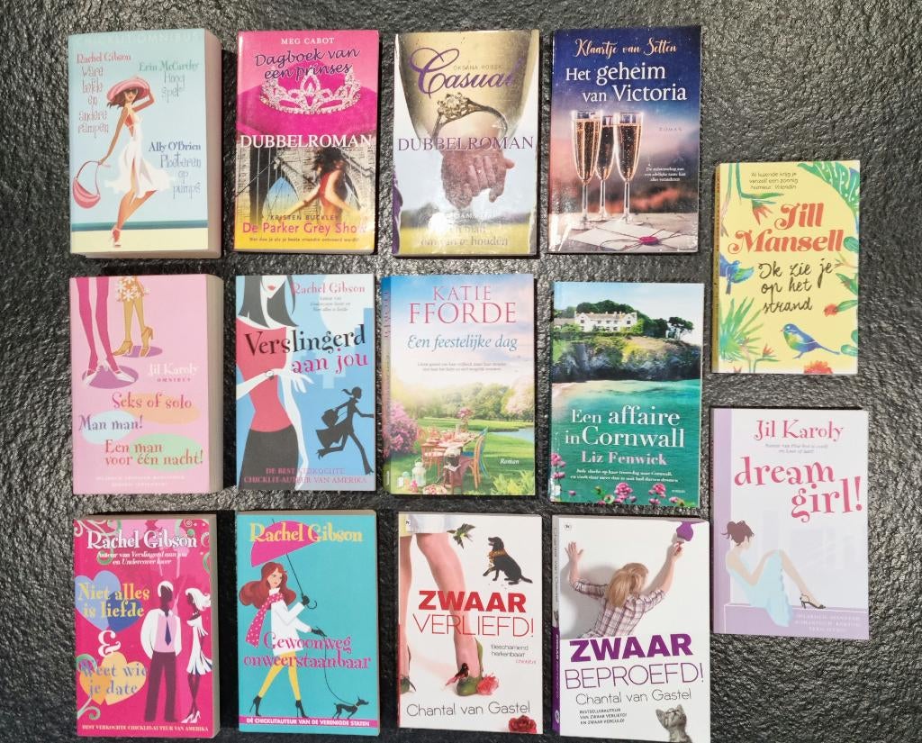 14 boeken (21 verhalen) - chicklits en romans, Boeken, Chicklit, Ophalen of Verzenden