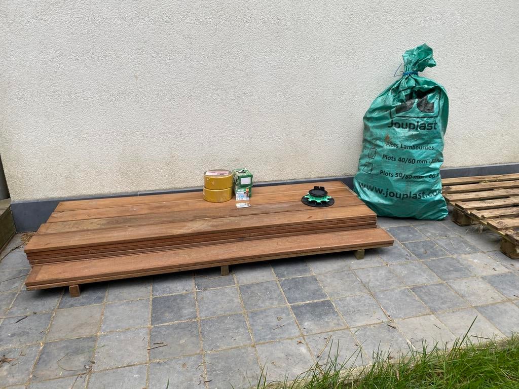 Kit complet en ipé 7m carré, Neuf, Planches, Bois dur, Enlèvement