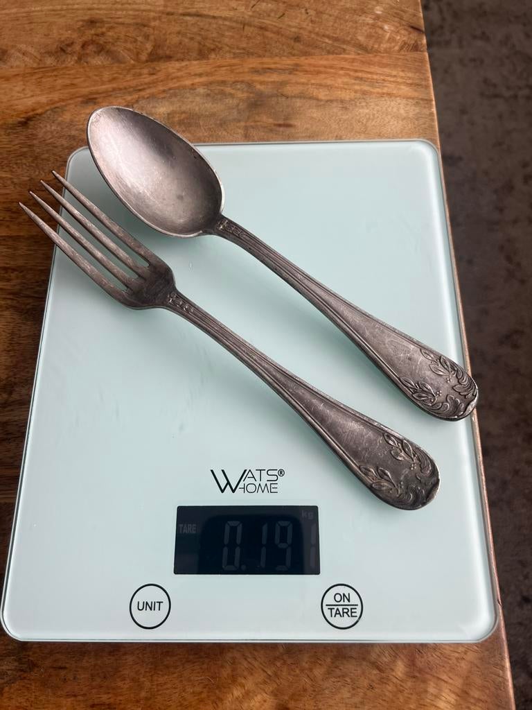 Zilver lepel en vork, Ophalen of Verzenden, Zilver