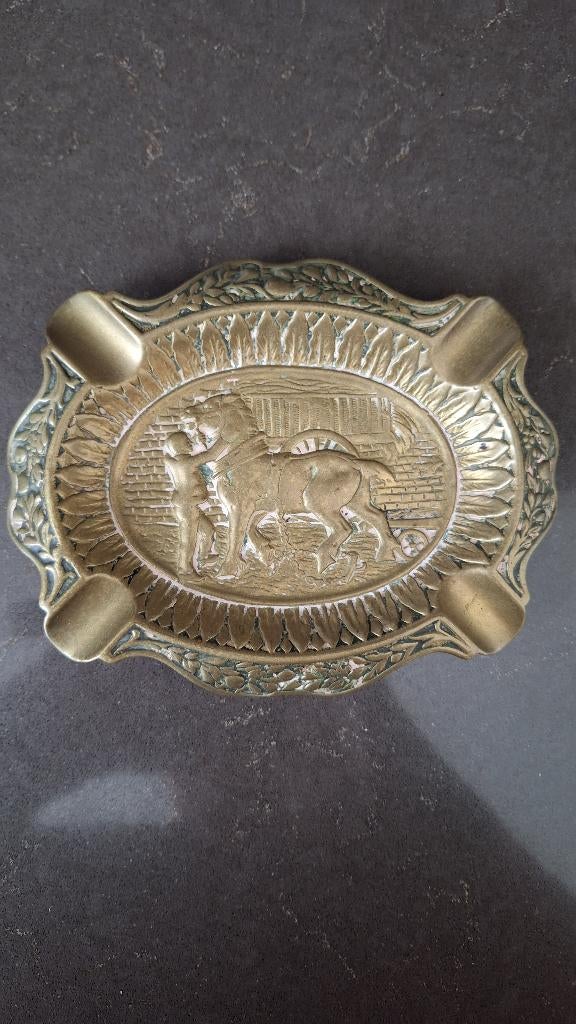 Antiek koperen asbak, Antiek en Kunst, Antiek | Brons en Koper, Ophalen of Verzenden, Koper