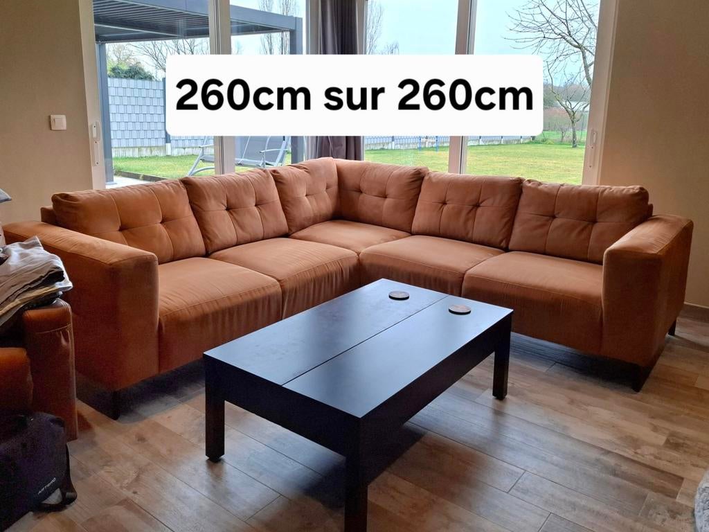 Salon en coin, Maison & Meubles, Canapés | Coins salons complets, Cuir, Tissus