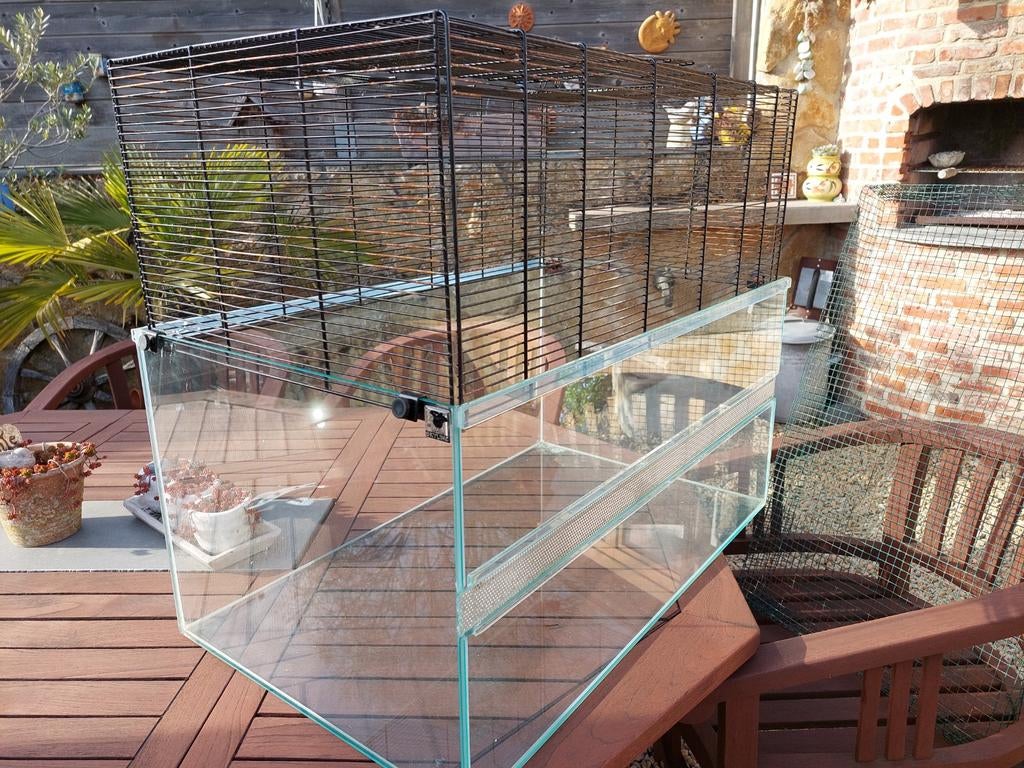 2 knaagdierkooien met vele toebehoren, Enlèvement