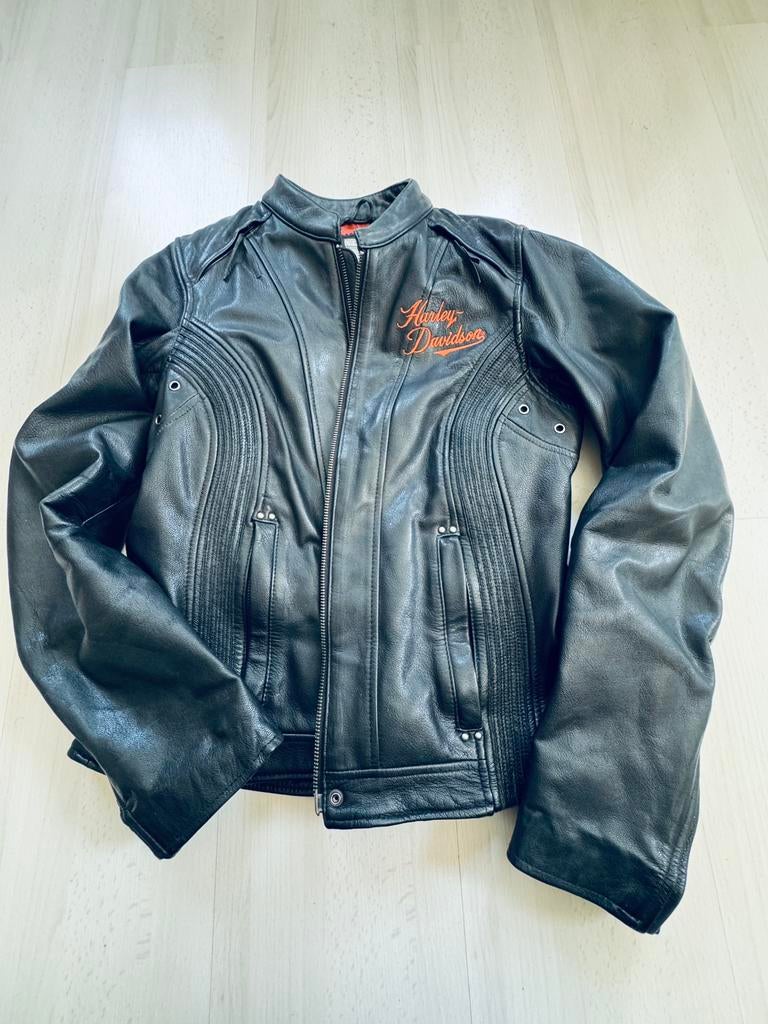 Harley-Davidson leren motorjas voor dames - Moxie Model - S, Kleding | Dames, Jassen | Winter, Ophalen, Zo goed als nieuw, Maat 36 (S)
