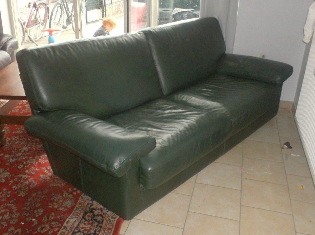 nieuw echt leder zetel van 3 zit . nog splinter nieuw, Ophalen, Zo goed als nieuw, Driepersoons