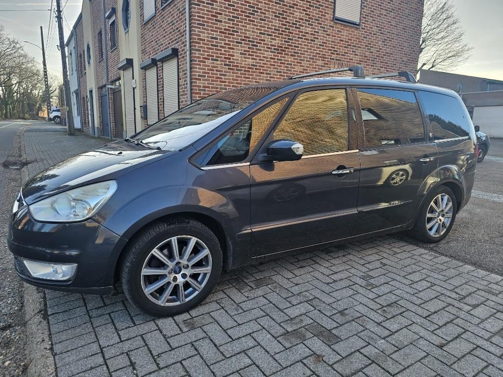 Ford Galaxy 2.0 Tdci 136pk Ghia(Bouw2009/211.000km)7-Plaat, Auto's, Monovolume, Zwart, 4 cilinders, 7 zetels