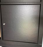 Insert Ikea Kallax avec porte noir/marron, Enlèvement, Utilisé