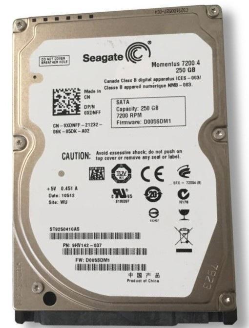 Seagate ST9250410AS 250GB 2,5” SATA HDD – getest, Informatique & Logiciels, Disques durs, Utilisé, Laptop, Interne, SATA, Enlèvement