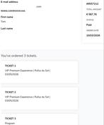 RÜFÜS DU SOL - VIP tickets 03-05-2026, Tickets & Billets, Deux personnes, Mai