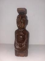 Handgesneden houten beeld – Afrikaanse stijl – zwaar, Antiek en Kunst, Ophalen