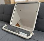 Vierkante witte Badkamerspiegel met rekje, Enlèvement, Utilisé, Blanc, Autres types