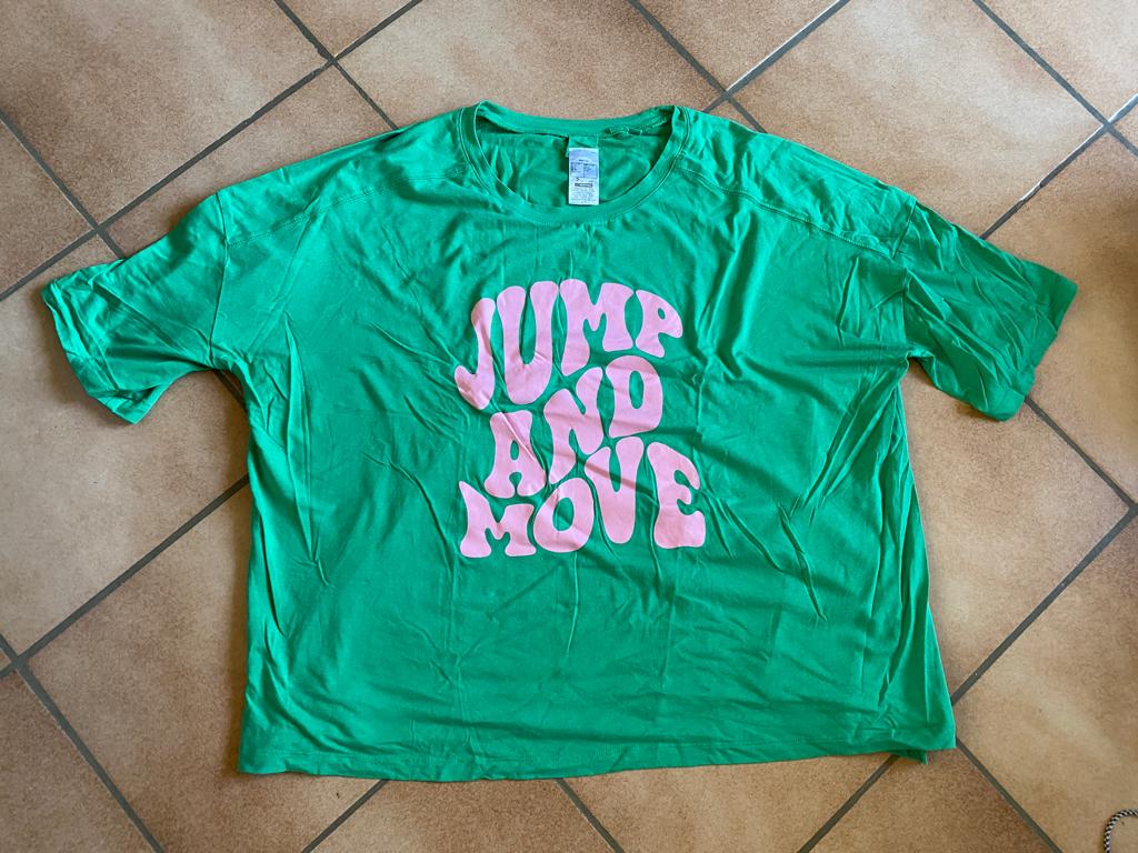 Domyos XXL Loose Fitness T-shirt  dame 520 groen ZG staat, Verzenden, Korte mouw, Gedragen, Groen