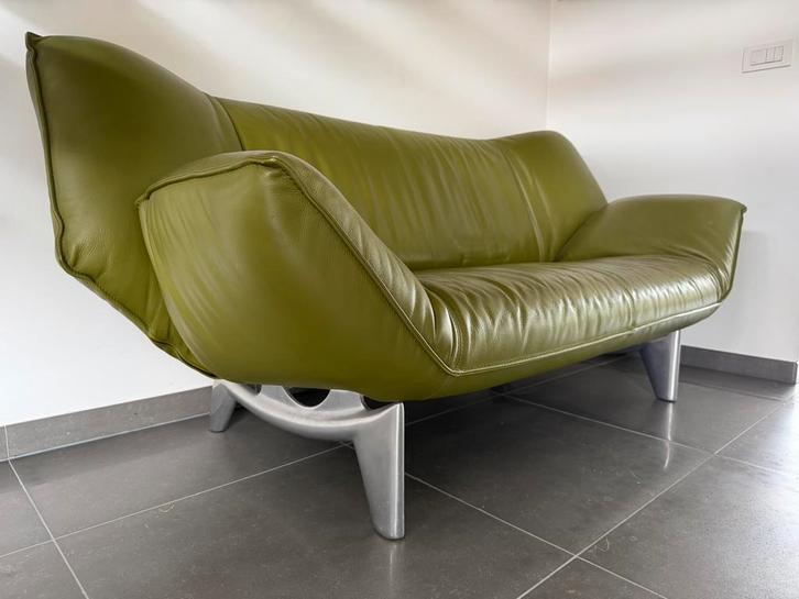 Leolux zitbank DEVON, Huis en Inrichting, Zetels | Zetels en Chaises Longues, Zo goed als nieuw, Leer, Ophalen