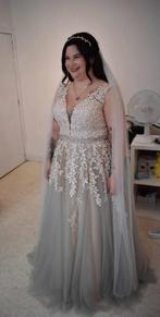 Bruidsjurk + sluier, Ophalen, Zo goed als nieuw