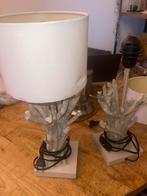 Lamp - Maison du monde boomstam grijs 2 stuks, Huis en Inrichting, Overige materialen, Ophalen of Verzenden, Zo goed als nieuw