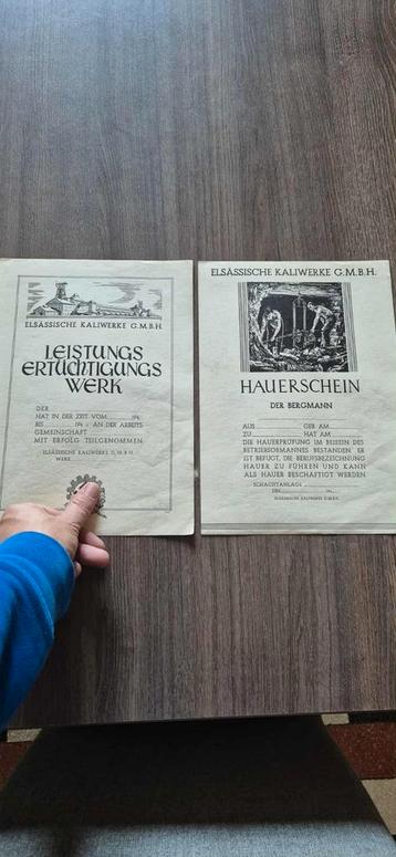 lot 2 diplômes, Allemagne 2WW  beschikbaar voor biedingen