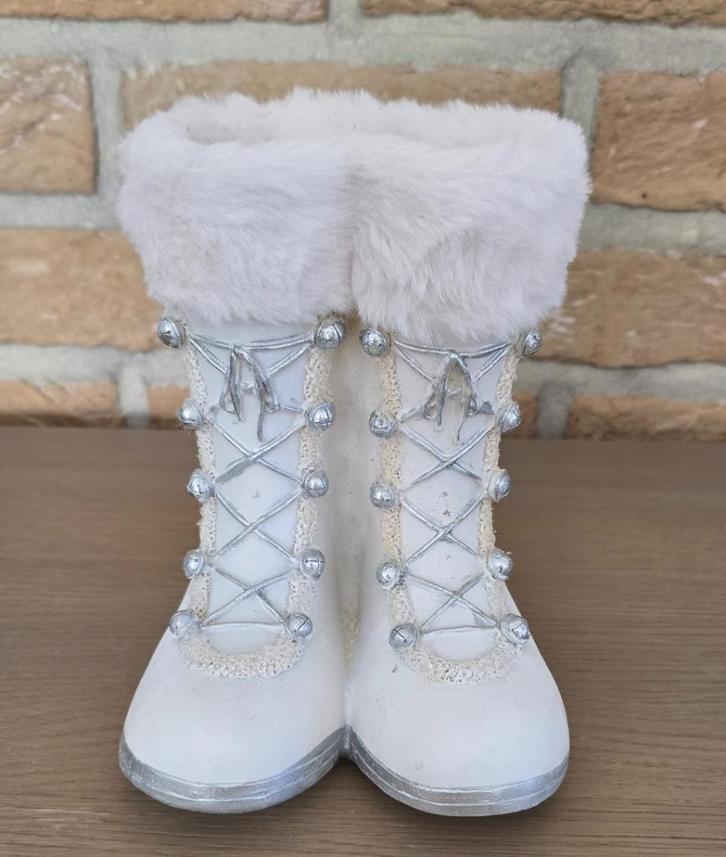 Kerstdecoratie : mooie laarsjes met imitatiebont, Diversen, Kerst, Nieuw, Ophalen of Verzenden